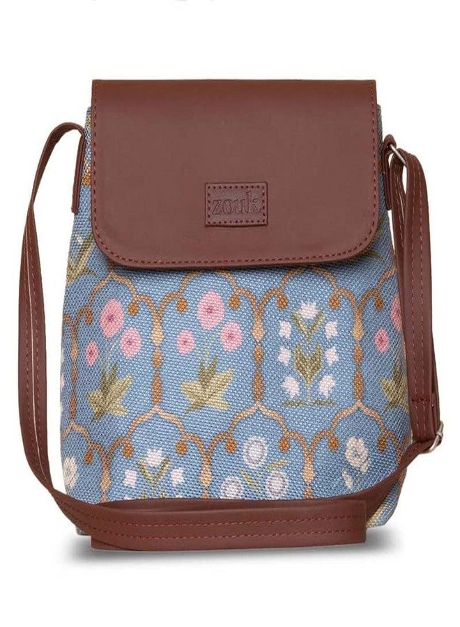ZOUK Flap Sling Bag | Crossbody Bags for Women | Women's Handbags | Stylish | Vegan Leather Evening Bag | Travel & Office Use | Purse and Wallet | Jaipur Fresco Print - Image 3